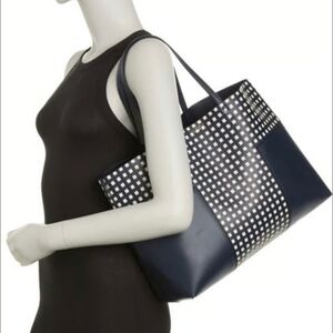Tory Burch T-BLOCK leather Tote (Flawed)